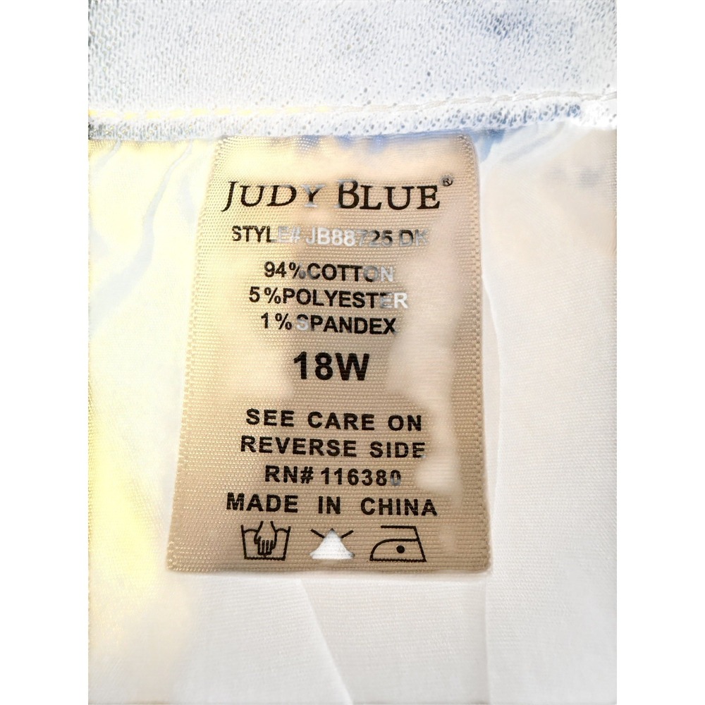 Judy Blue Wide Leg Cargo Jeans Womens 18W Med Wash Solid Stretch Utility Denim - Picture 5 of 14
